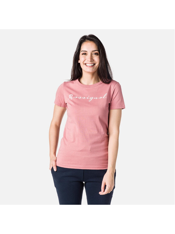T-Shirt, rozmiar XS, Różowe, W Logo Rossi Tee
