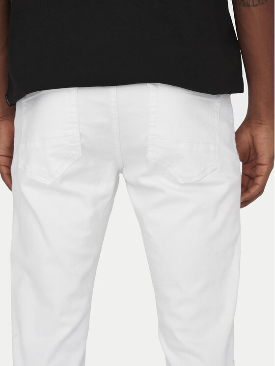 Only & Sons Only & Sons Traperice Loom 22026529 Bijela Slim Fit