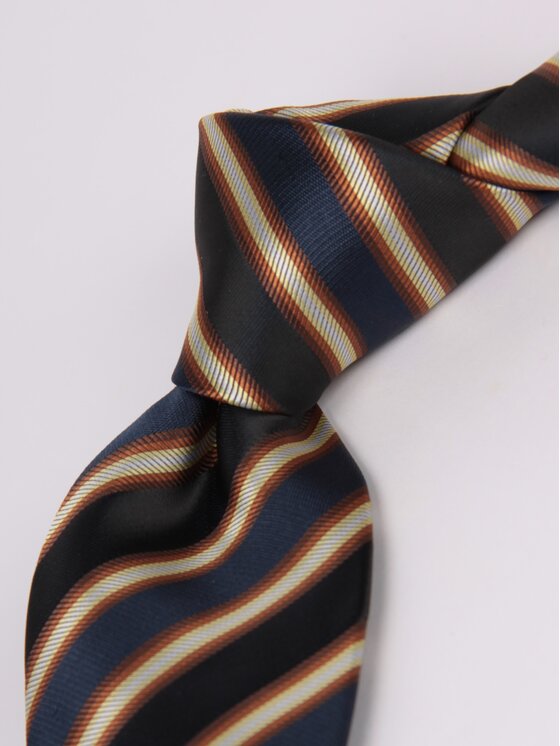 LARS LARS Krawat P3524 Granatowy