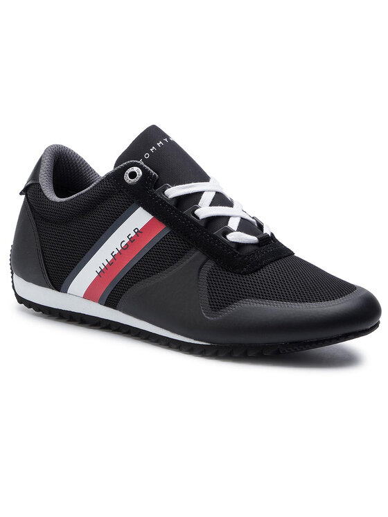Tommy Hilfiger Tommy Hilfiger Laisvalaikio batai Essential Modern Mesh Runner FM0FM02270 Juoda