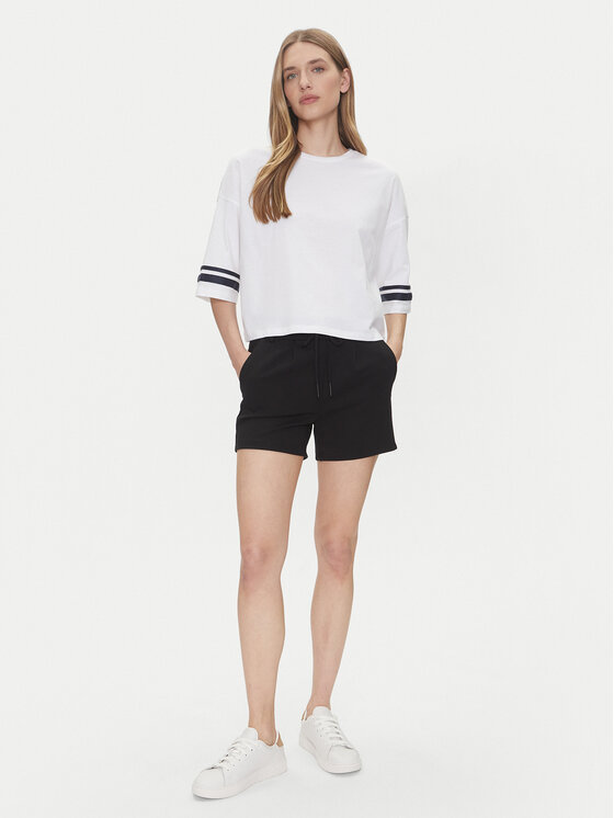 ONLY ONLY Auduma šorti Poptrash 15127107 Melns Regular Fit