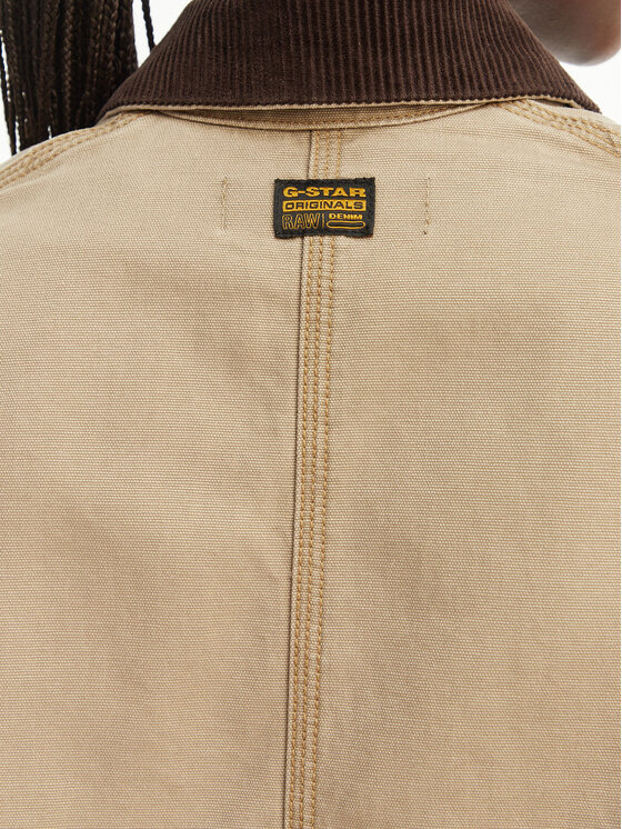 G-STAR G-STAR Jachetă cămașă Boyfriend Barn D28436-E347 Bej Relaxed Fit