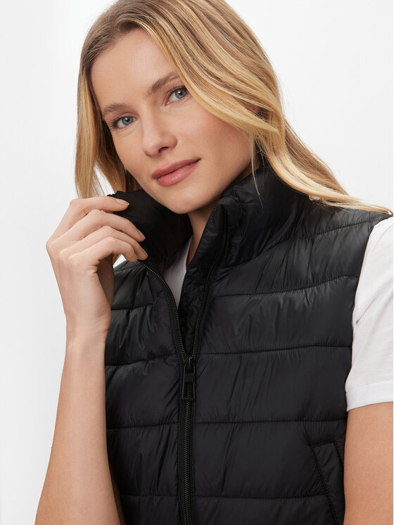 ONLY ONLY Αμάνικο Μπουφάν Madie 15308180 Μαύρο Regular Fit