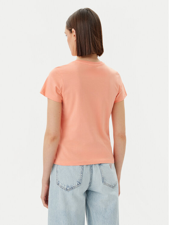 Guess Guess T-Shirt V5GI10 K9RM1 Pomarańczowy Regular Fit