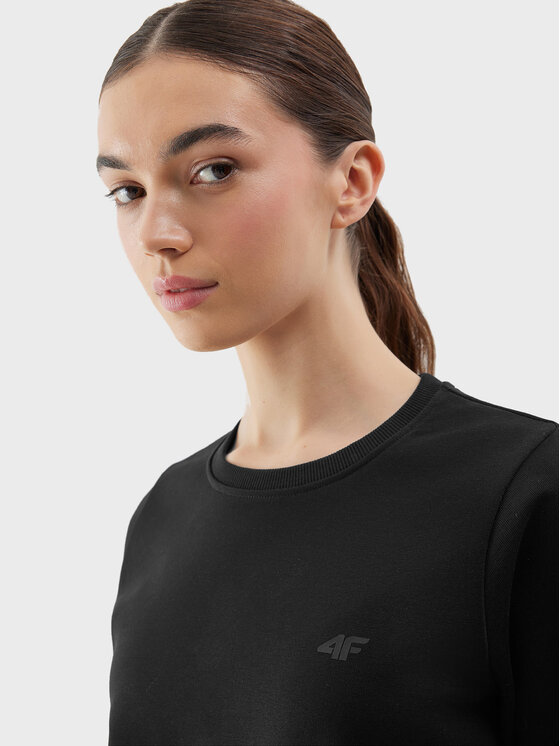 4F 4F Μπλούζα 4FWSS24TSWSF0954 Μαύρο Regular Fit