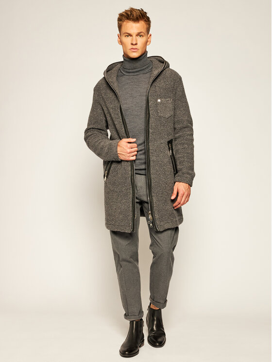 Rage Age Rage Age Vlnený kabát Cold Blood M1 Sivá Regular Fit