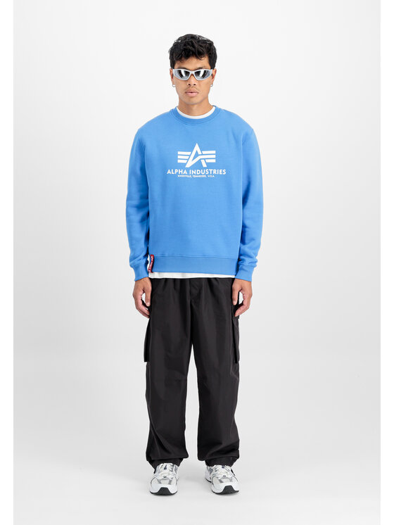 Alpha Industries Alpha Industries Mikina Basic Sweatshirt Modrá Regular Fit
