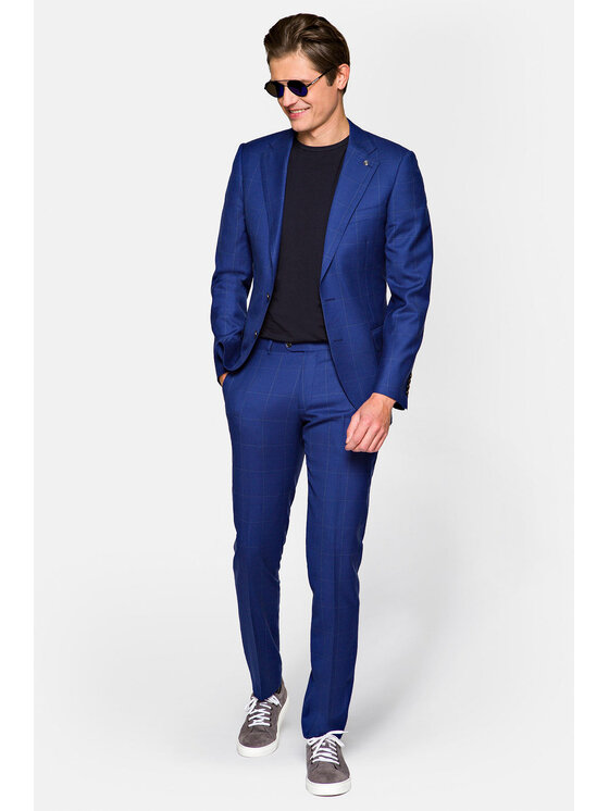 Lancerto Lancerto Garnitur Durban Granatowy Regular Fit