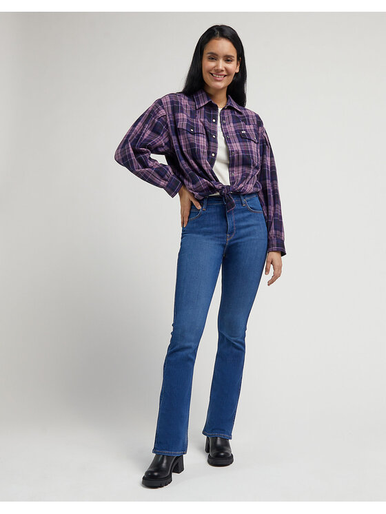Lee Lee Jeansy BREESE BOOT Niebieski Bootcut Fit