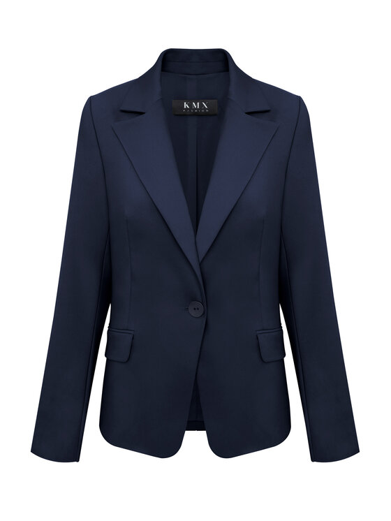 KMX KMX Marynarka 107710012 Czarny Fitted Fit