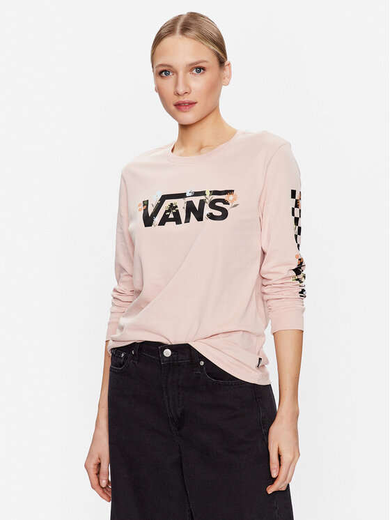 Vans Bluza Wyld Tangle Micro Disty Ls Bff VN00077N Roza Regular Fit
