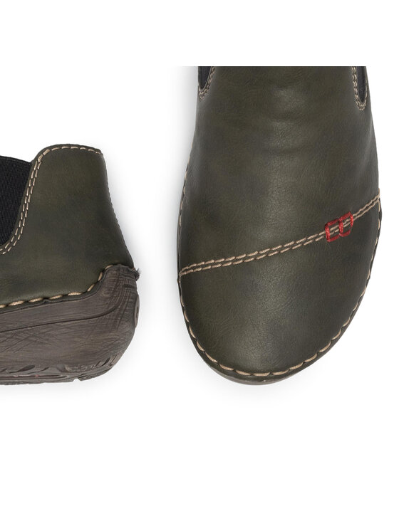 Rieker Rieker Kotníková obuv s elastickým prvkem 52590-54 Khaki