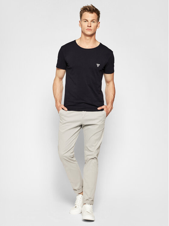 Guess Guess T-Shirt U97M00 JR003 Μαύρο Slim Fit