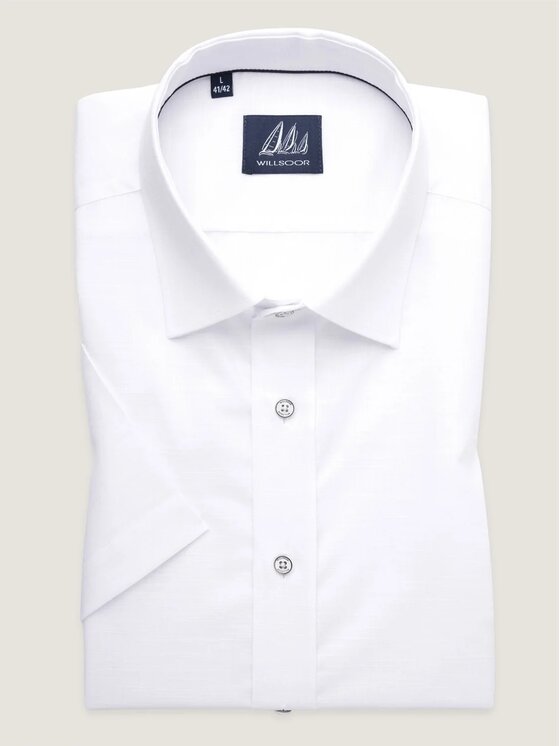 Willsoor Willsoor Koszula 20946 Biały Slim Fit