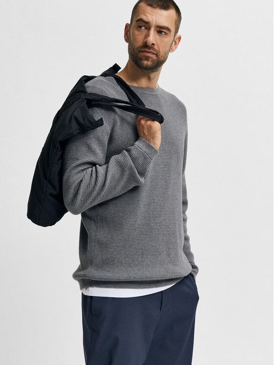 Selected Homme Selected Homme Pullover Rocks 16079776 Grau Regular Fit