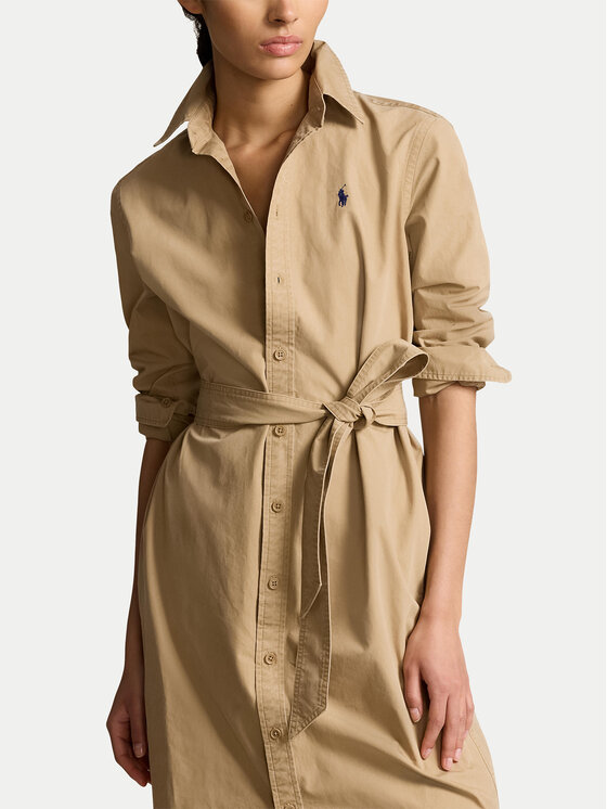 Polo Ralph Lauren Polo Ralph Lauren Haljina košulja 211951138001 Bež Regular Fit