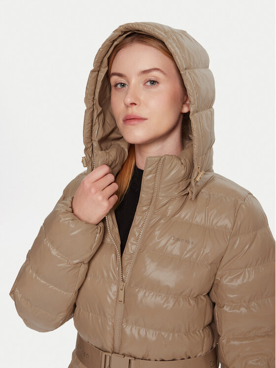 Calvin Klein Calvin Klein Žieminė striukė LV044D542G Smėlio Regular Fit