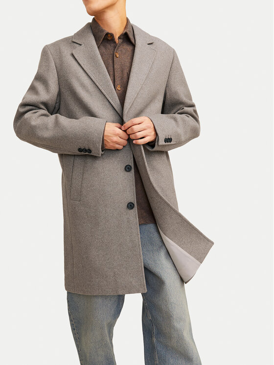 Jack & Jones Jack & Jones Palton de lână Harris 12263845 Bej Regular Fit