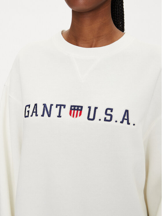 Gant Gant Mikina 4200577 Biela Regular Fit