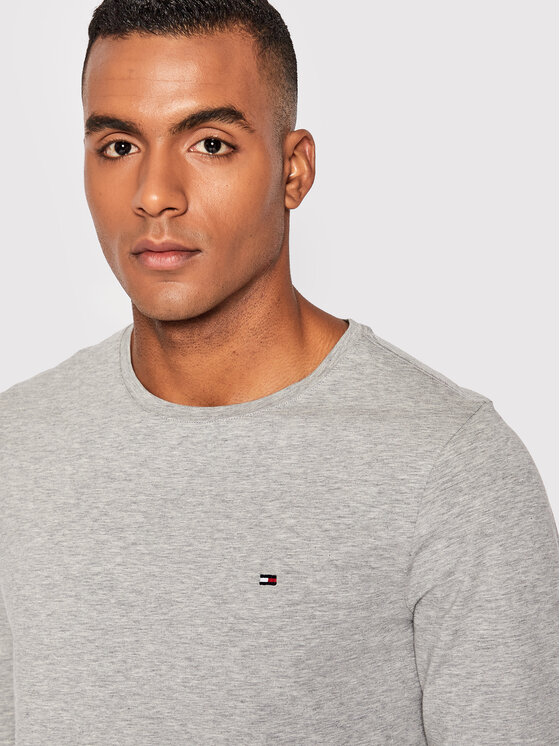 Tommy Hilfiger Tommy Hilfiger S dlouhým rukávem MW0MW10804 Šedá Slim Fit