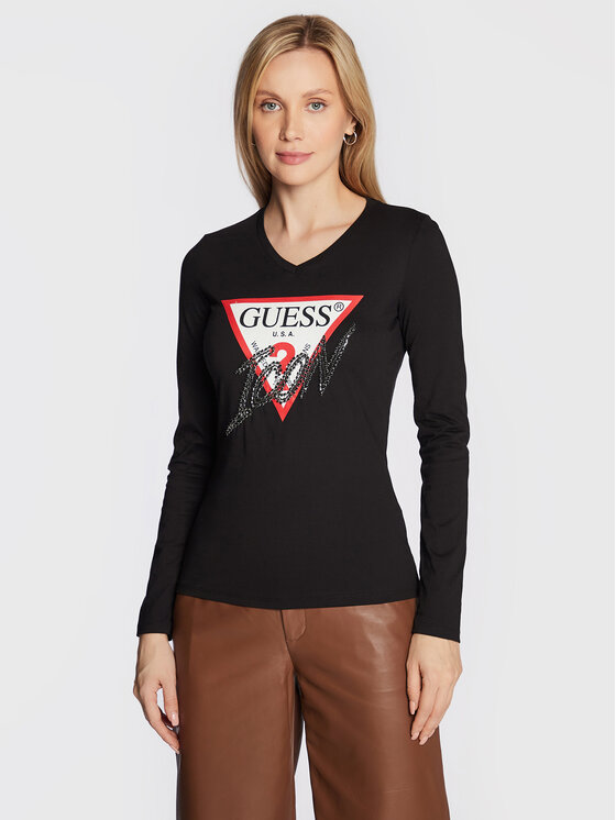 Guess Guess Bluza Icon W2BI39 I3Z13 Črna Regular Fit