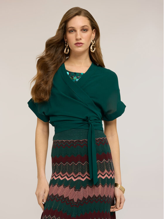 Motivi Motivi Blusa 2017E000369N035 Verde Regular Fit