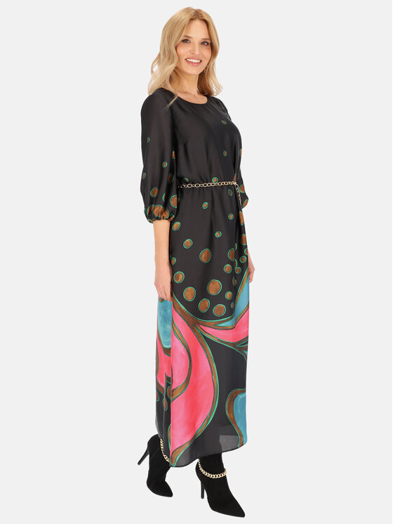 L’AF L’AF Sukienka codzienna Loretta Czarny Regular Fit