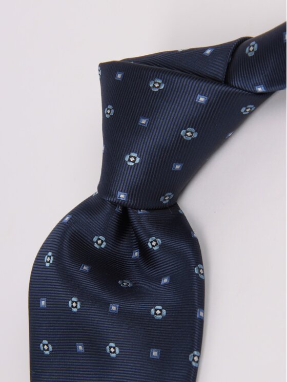 LARS LARS Krawat P3477 Granatowy