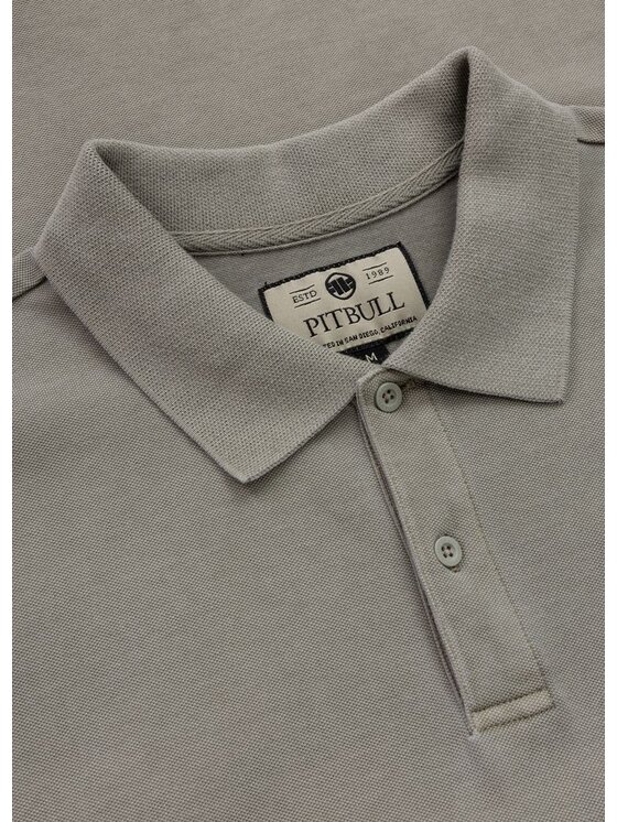 PITBULL PITBULL T-Shirt Koszulka Polo Denim Washed Pique SMALL LOGO XL Zielony Regular Fit