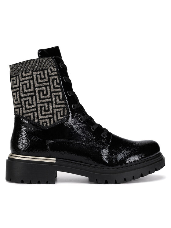 Rieker Trzewiki 72607-00 Czarny