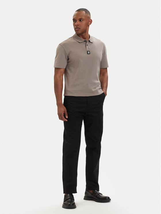 HUGO HUGO Auduma bikses Genar253 50567257 Melns Slim Fit