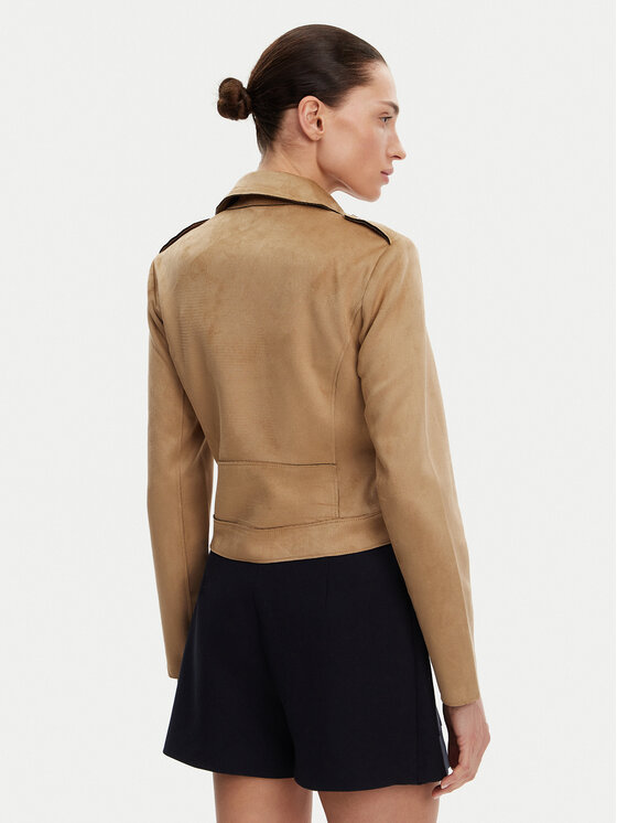 Morgan Morgan Giacca in similpelle 241-GOUSMI Beige Regular Fit