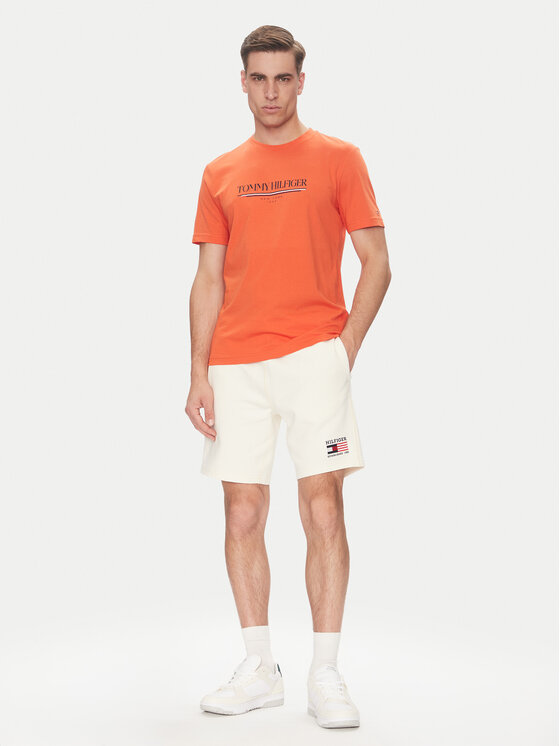 Tommy Hilfiger Tommy Hilfiger Športové kraťasy American MW0MW39862 Écru Regular Fit