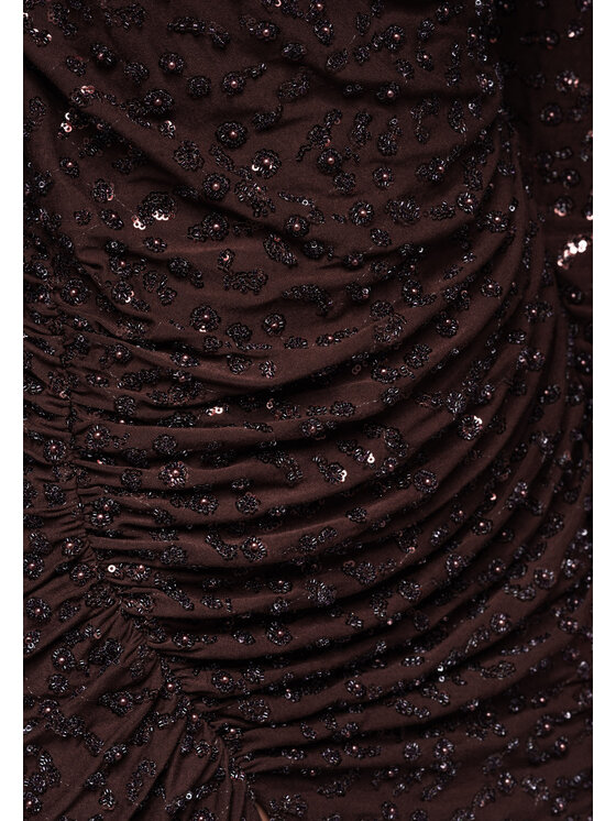 Ombre Ombre Sukienka wieczorowa LA-OM-DLR251 Brązowy Regular Fit