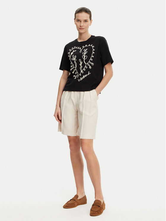 Weekend Max Mara Weekend Max Mara T-shirt Lecco 2515941052 Crna Boxy Fit