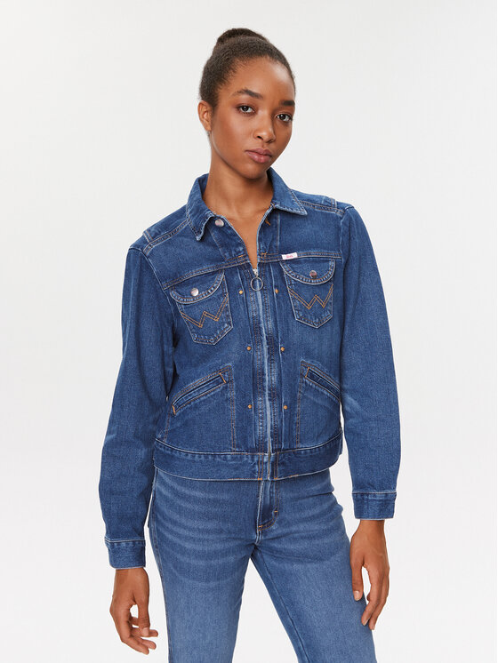 Wrangler Wrangler Τζιν μπουφάν Jen 112346210 Μπλε Regular Fit