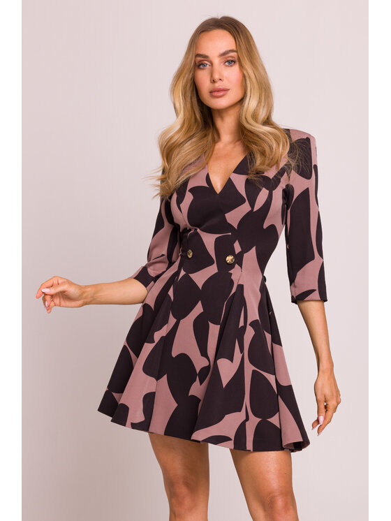 Made of Emotion Made of Emotion Sukienka koktajlowa M849 Różowy Premium Fit