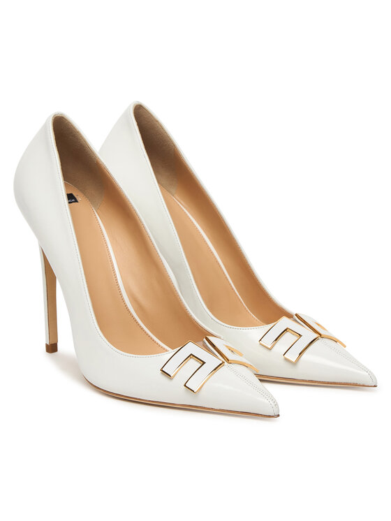 Elisabetta Franchi Elisabetta Franchi Pantofi cu toc subțire SA14B61E2 Alb
