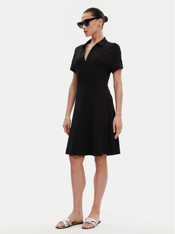 Tommy Hilfiger Tommy Hilfiger Igapäevane kleit WW0WW44513 Must Regular Fit