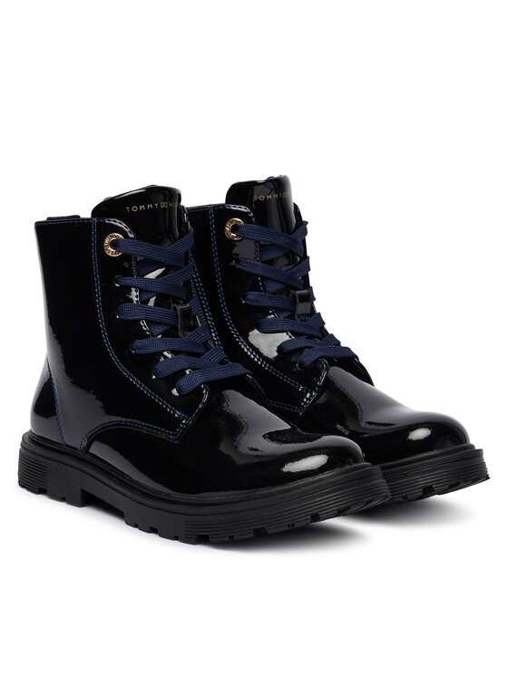 Tommy Hilfiger Tommy Hilfiger Puszābaki Lace-Up Bootie T1A5-34005-1237 S Tumši zils