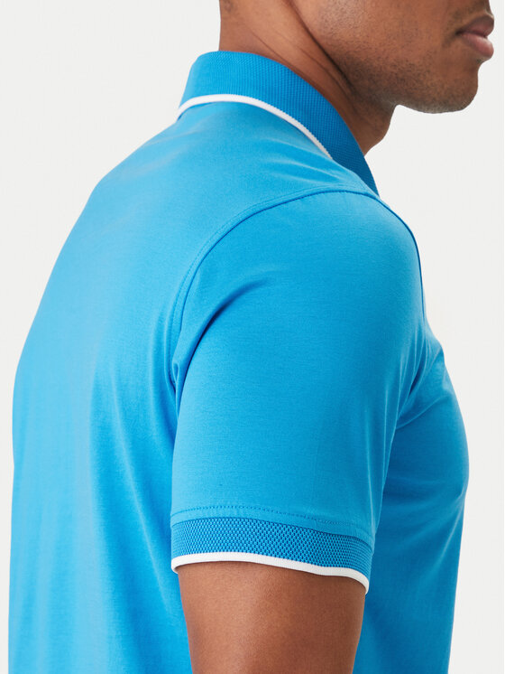 KARL LAGERFELD KARL LAGERFELD Polo 745080 562200 Niebieski Regular Fit