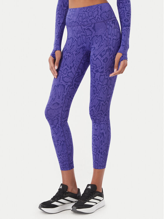 adidas adidas Legginsy Optime Primelift Snake KQ8312 Fioletowy