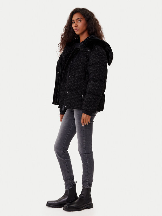 KARL LAGERFELD KARL LAGERFELD Télikabát A4W15042 Fekete Regular Fit