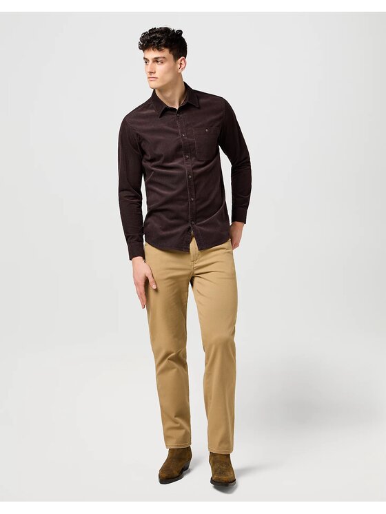 Wrangler Wrangler Spodnie materiałowe TEXAS Beżowy Straight Fit