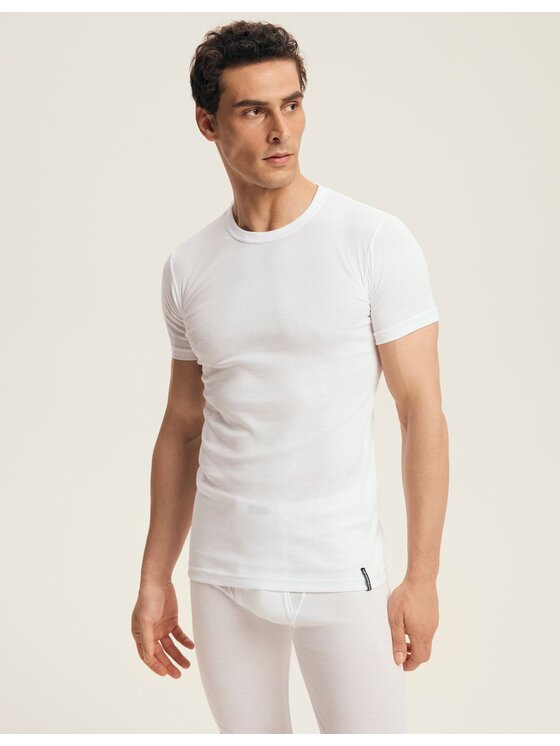 Esotiq Esotiq T-Shirt 1495 Biały Anatomic Fit