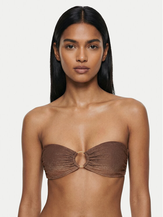 Guess Guess Верх від купальника E6GJ12 KF600 Коричневий