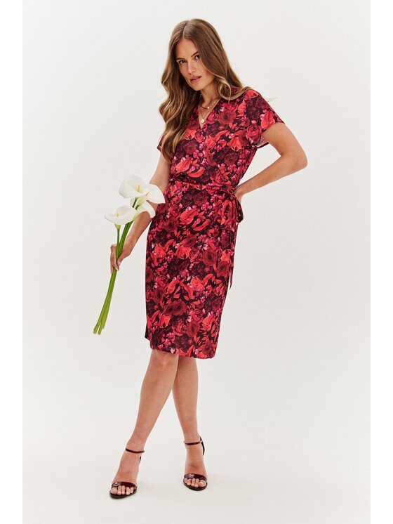 NAOKO NAOKO Každodenní šaty Rosso Incanto Červená Regular Fit