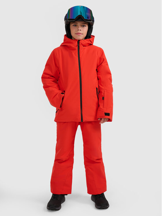 4F 4F Kurtka narciarska BASIC SKI Czerwony Regular Fit