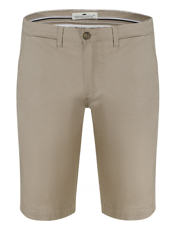 Cross Jeans Cross Jeans Szorty materiałowe A 565-282 Beżowy Chino Fit