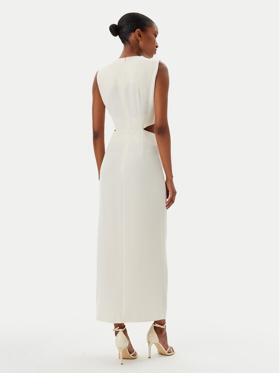 Haveone Haveone Rochie de seară AFS-N029 Écru Regular Fit